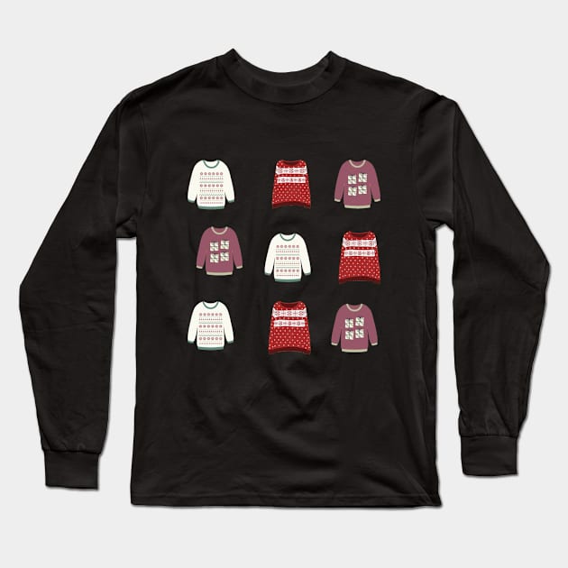 Ugly Christmas Sweater on shirts Long Sleeve T-Shirt by Christamas Clothing